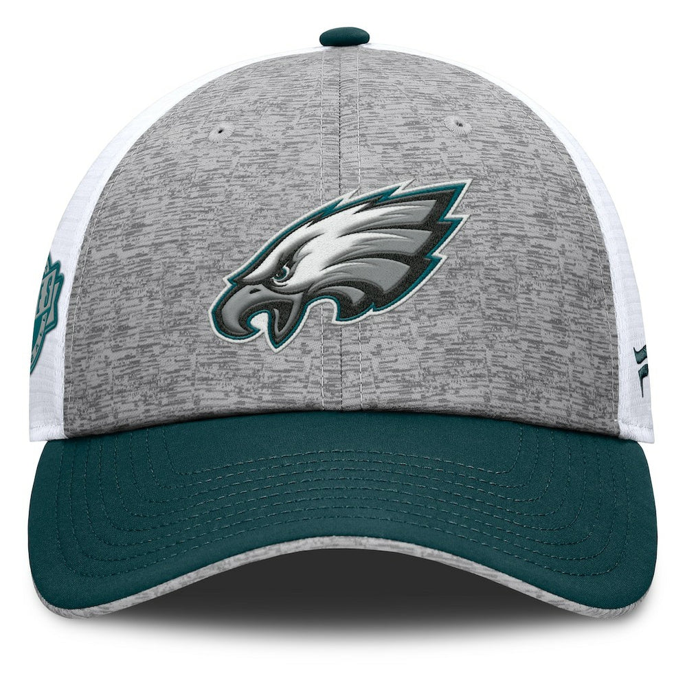 Philadelphia Eagles Option Trucker Adjustable Hat Gray/Green | Fanatics