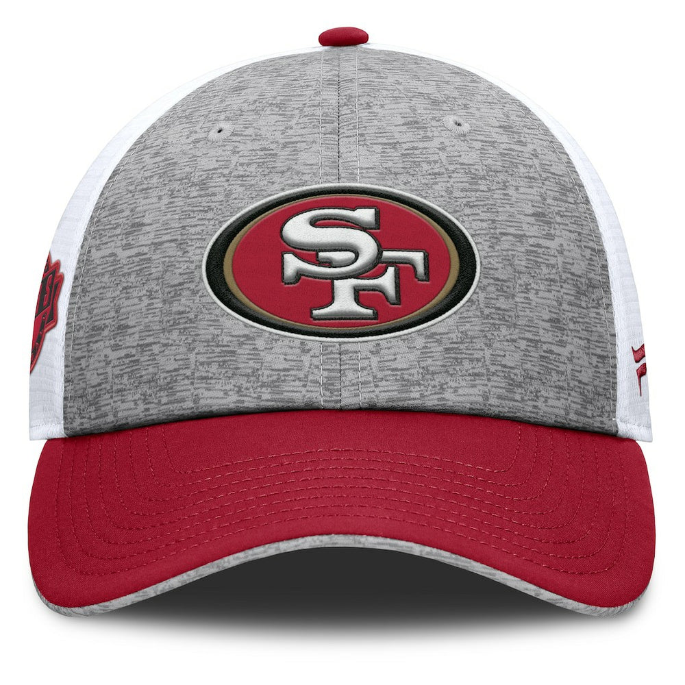 San Francisco 49ers Option Trucker Adjustable Hat Gray/Scarlet | Fanatics