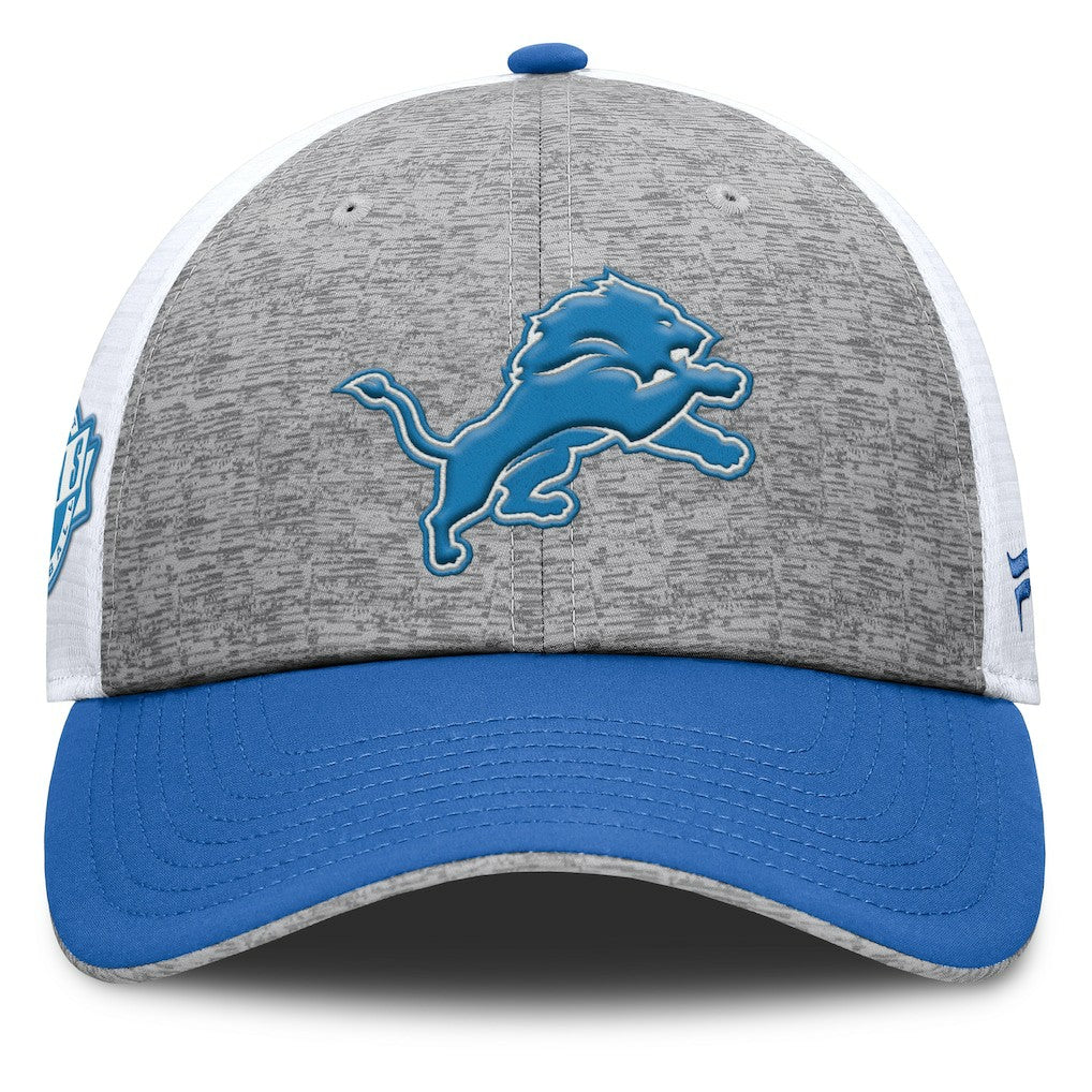 Detroit Lions Option Trucker Adjustable Hat Gray/Blue | Fanatics