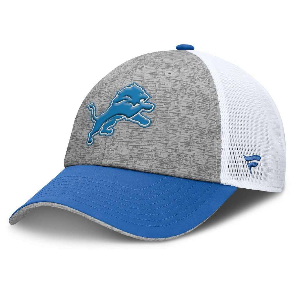Detroit Lions Option Trucker Adjustable Hat Gray/Blue | Fanatics