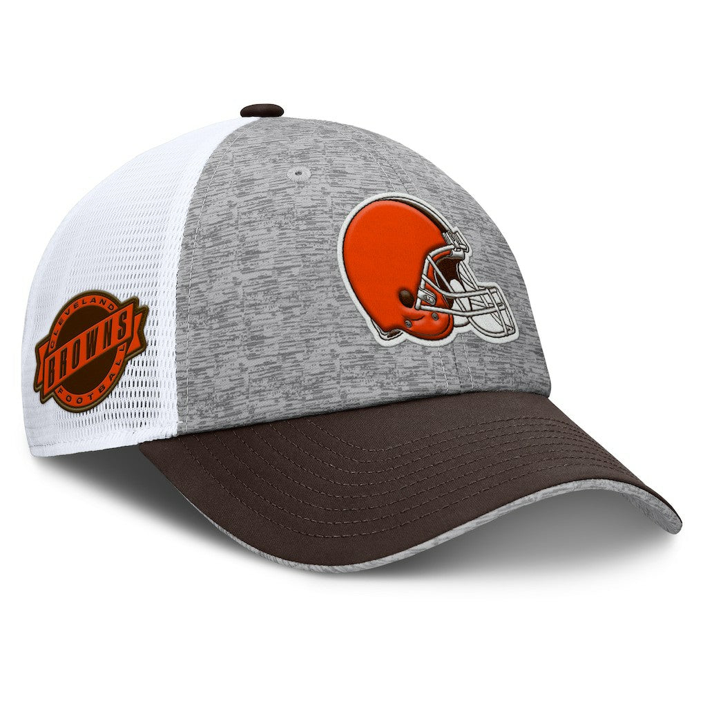 Cleveland Browns Option Trucker Adjustable Hat Gray/Brown | Fanatics