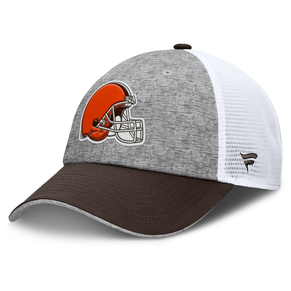 Cleveland Browns Option Trucker Adjustable Hat Gray/Brown | Fanatics