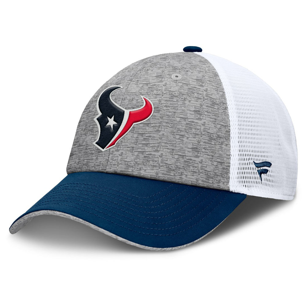 Houston Texans Option Trucker Adjustable Hat Gray/Navy | Fanatics