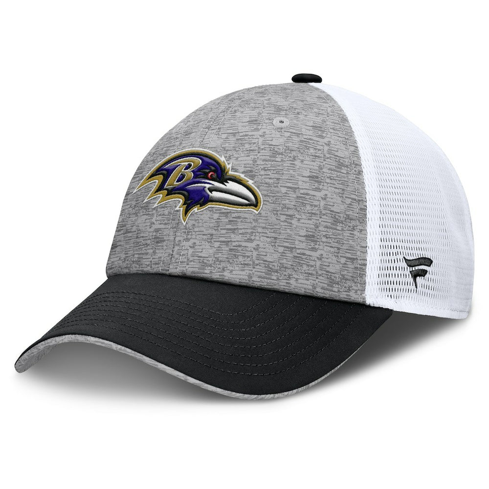 Baltimore Ravens Option Trucker Adjustable Hat Gray/Black | Fanatics