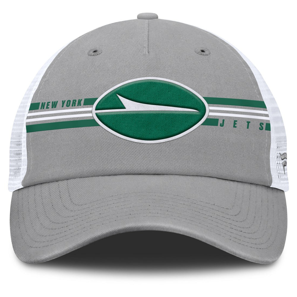 New York Jets Singleback Trucker Adjustable Hat Gray | Fanatics