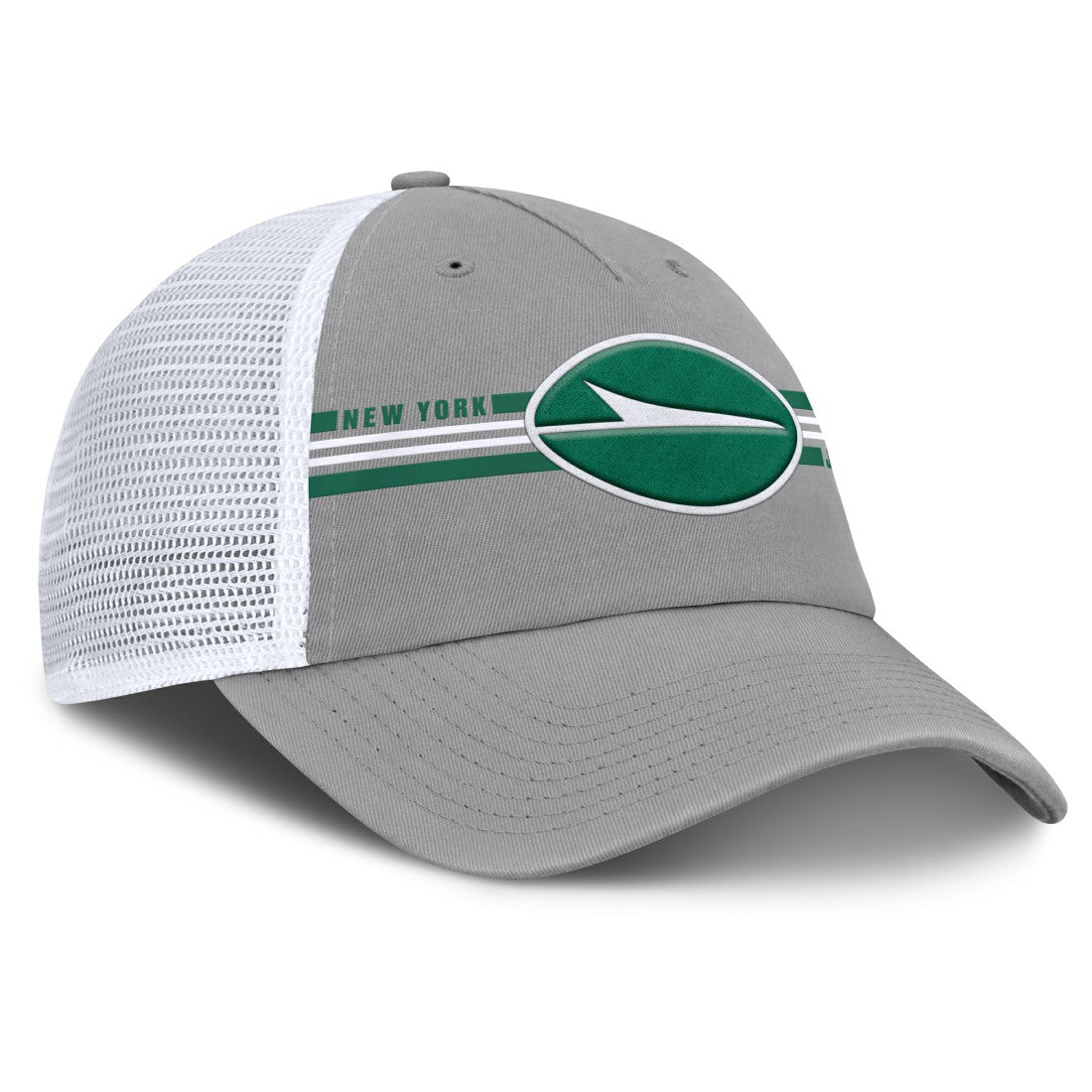 New York Jets Singleback Trucker Adjustable Hat Gray | Fanatics