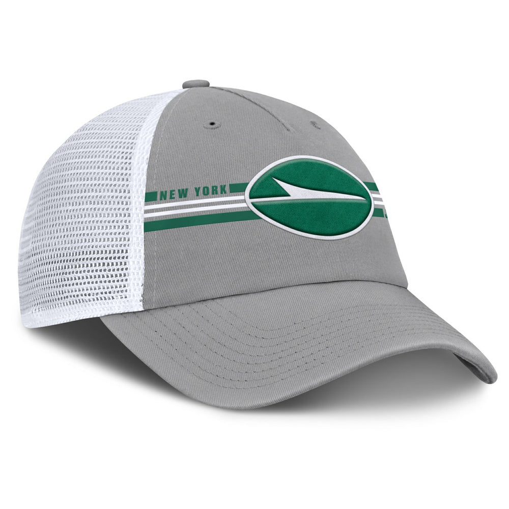 New York Jets Singleback Trucker Adjustable Hat Gray | Fanatics