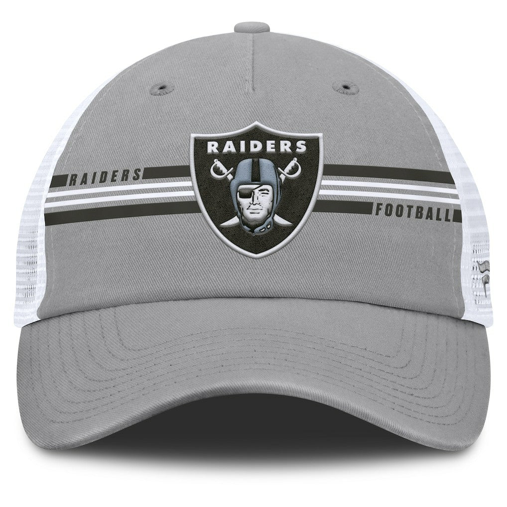 Las Vegas Raiders Singleback Trucker Adjustable Hat Gray | Fanatics