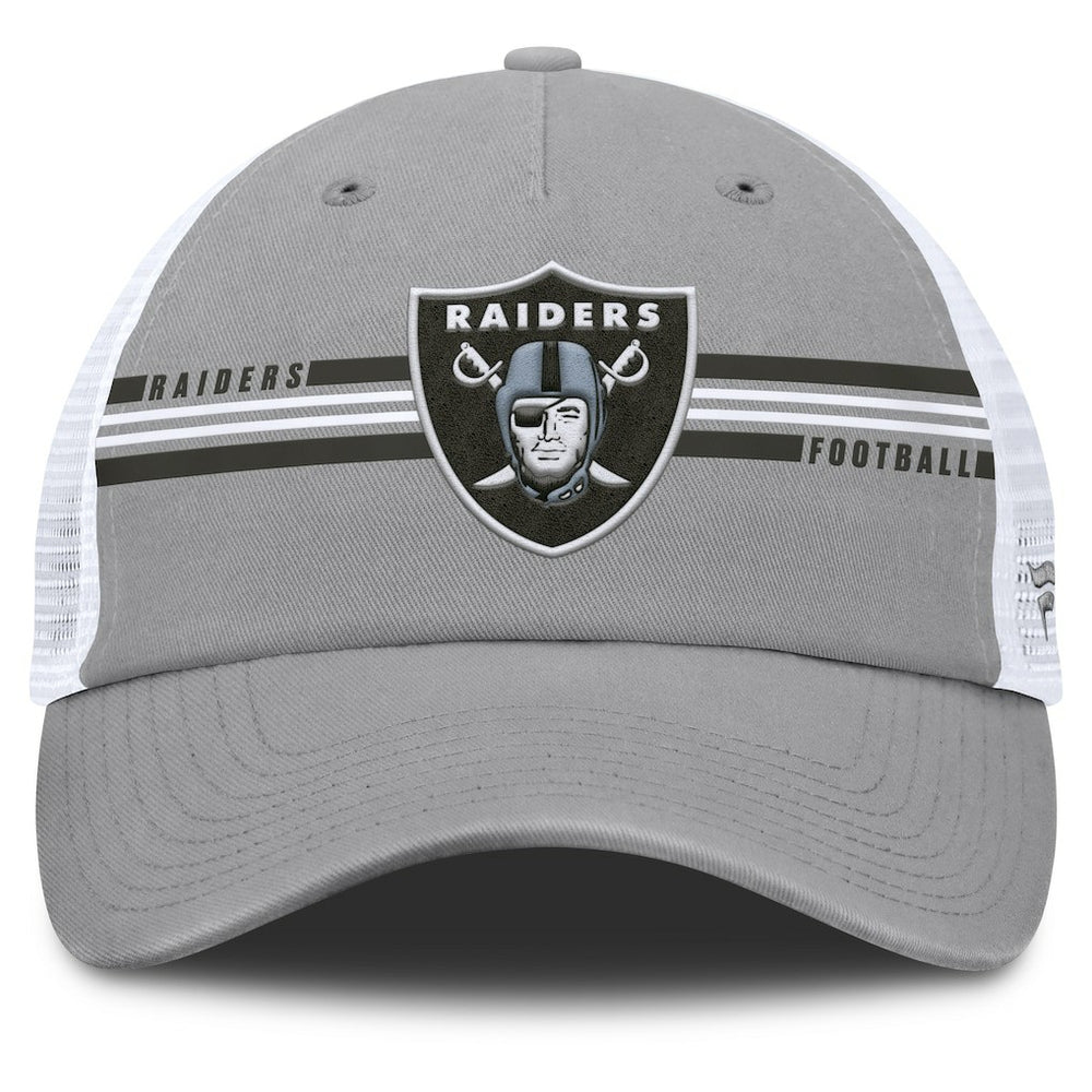 Las Vegas Raiders Singleback Trucker Adjustable Hat Gray | Fanatics
