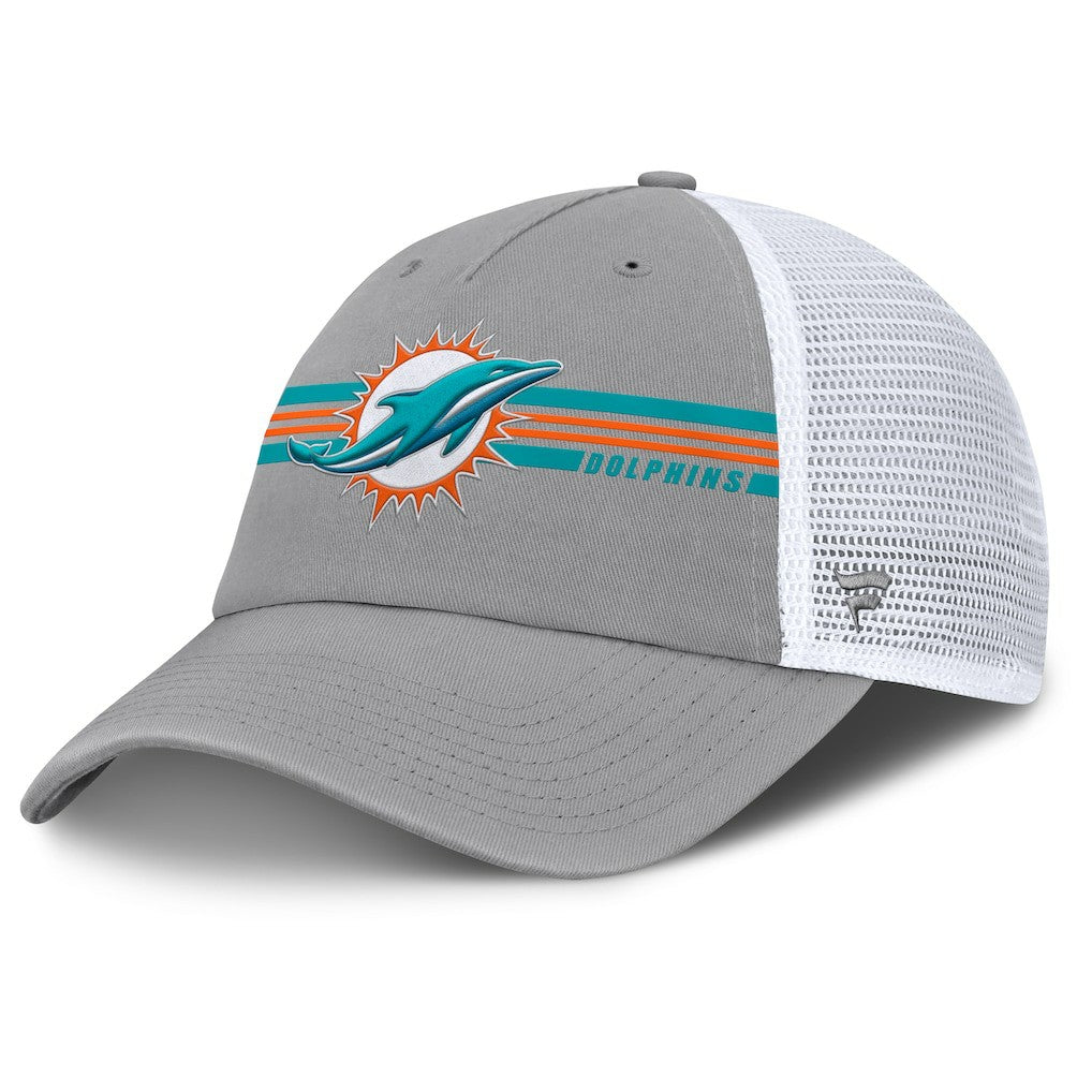 Miami Dolphins Singleback Trucker Adjustable Hat Gray | Fanatics