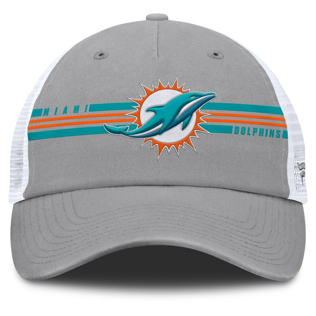 Miami Dolphins Singleback Trucker Adjustable Hat Gray | Fanatics