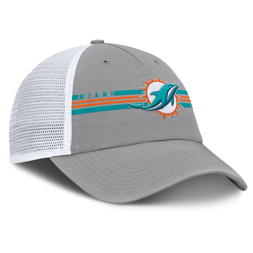Miami Dolphins Singleback Trucker Adjustable Hat Gray | Fanatics