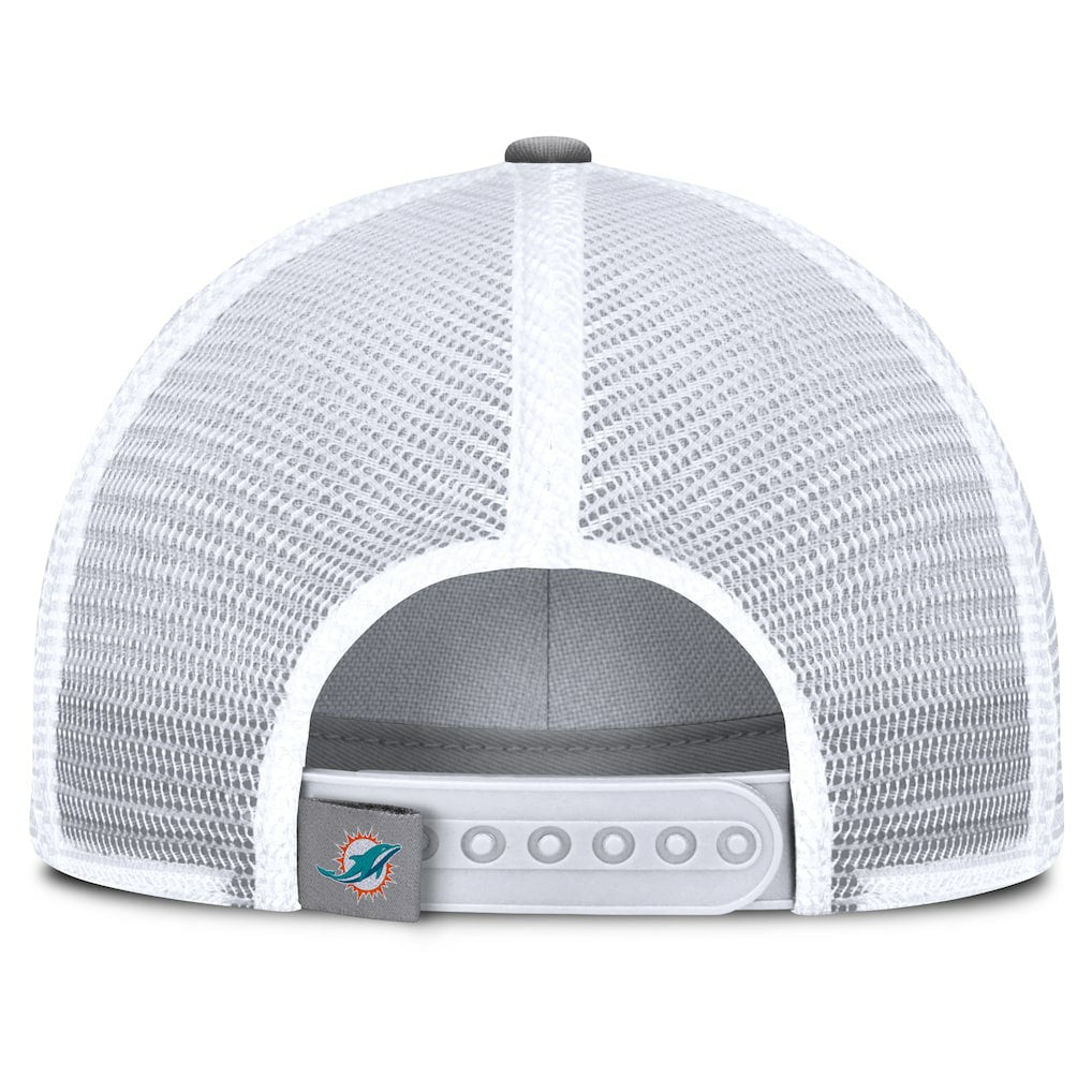 Miami Dolphins Singleback Trucker Adjustable Hat Gray | Fanatics