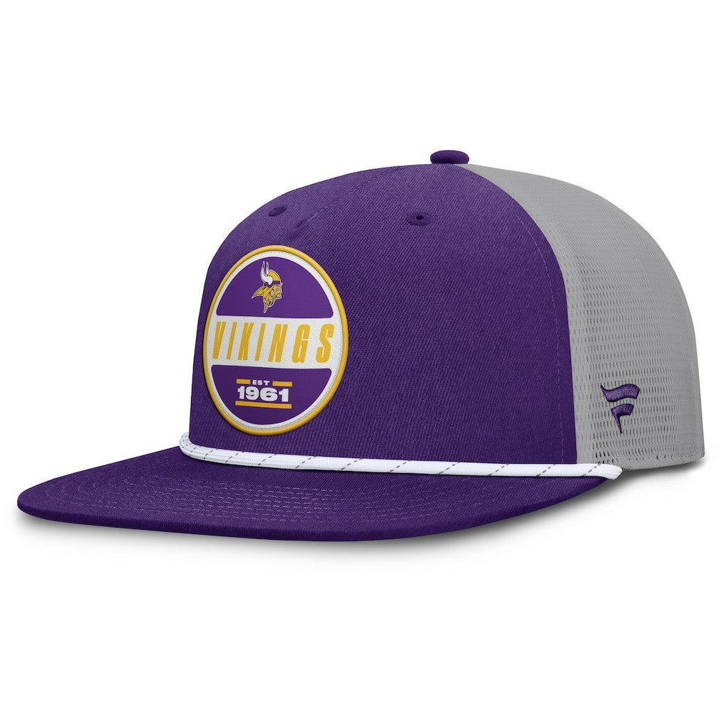 Minnesota Vikings Edge Rush Trucker Adjustable Hat Purple/Gray | Fanatics