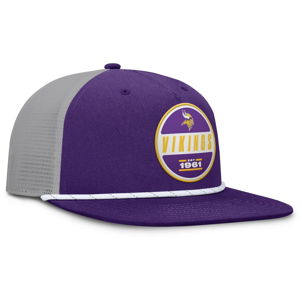 Minnesota Vikings Edge Rush Trucker Adjustable Hat Purple/Gray | Fanatics