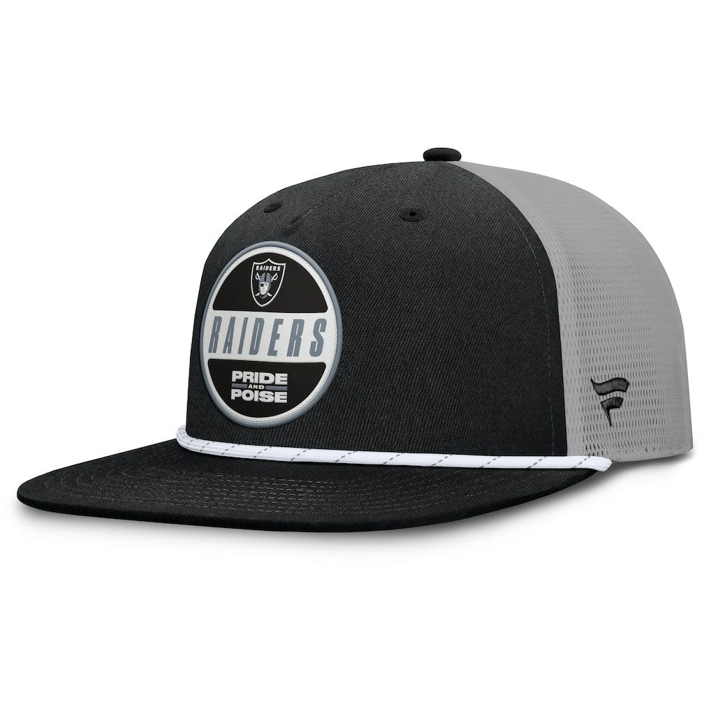 Las Vegas Raiders Edge Rush Trucker Adjustable Hat Black/Gray | Fanatics