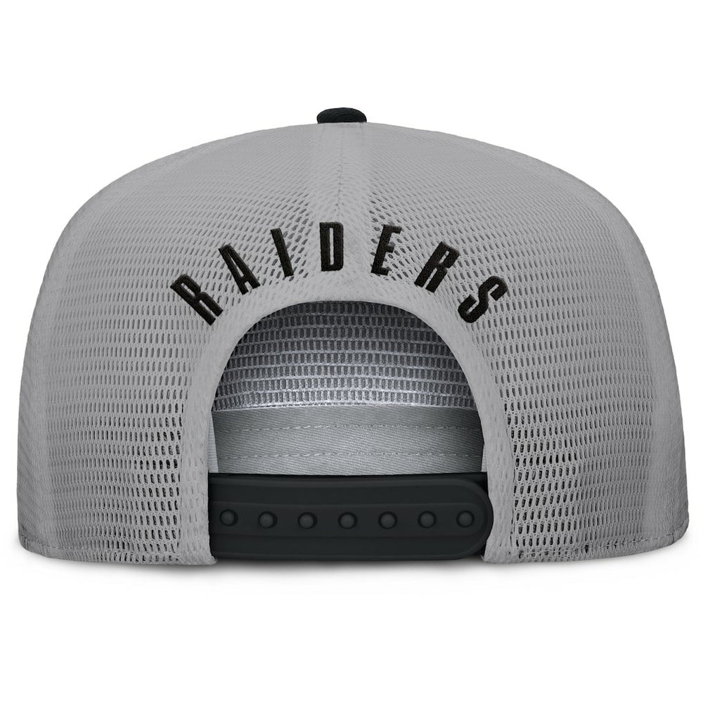 Las Vegas Raiders Edge Rush Trucker Adjustable Hat Black/Gray | Fanatics