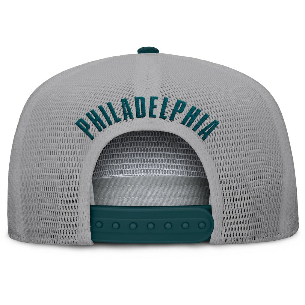 Philadelphia Eagles Edge Rush Trucker Adjustable Hat Midnight Green/Gray | Fanatics