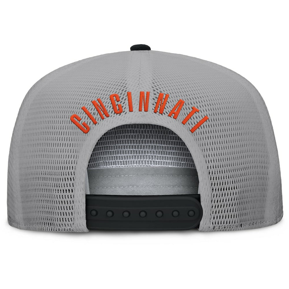 Cincinnati Bengals Edge Rush Trucker Adjustable Hat Black/Gray | Fanatics