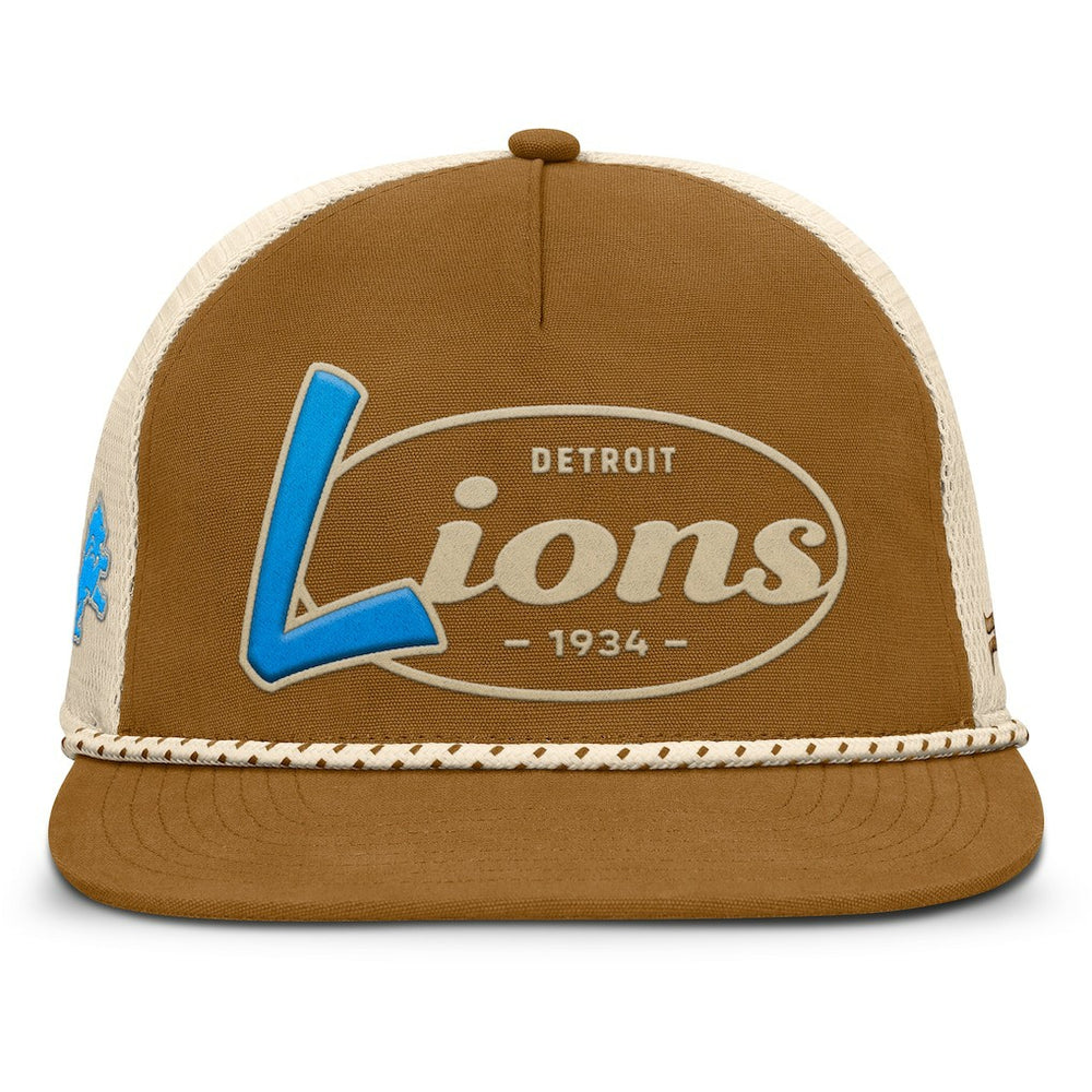 Detroit Lions Iso Rope Trucker Adjustable Hat Brown | Fanatics