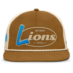 Detroit Lions Iso Rope Trucker Adjustable Hat Brown | Fanatics