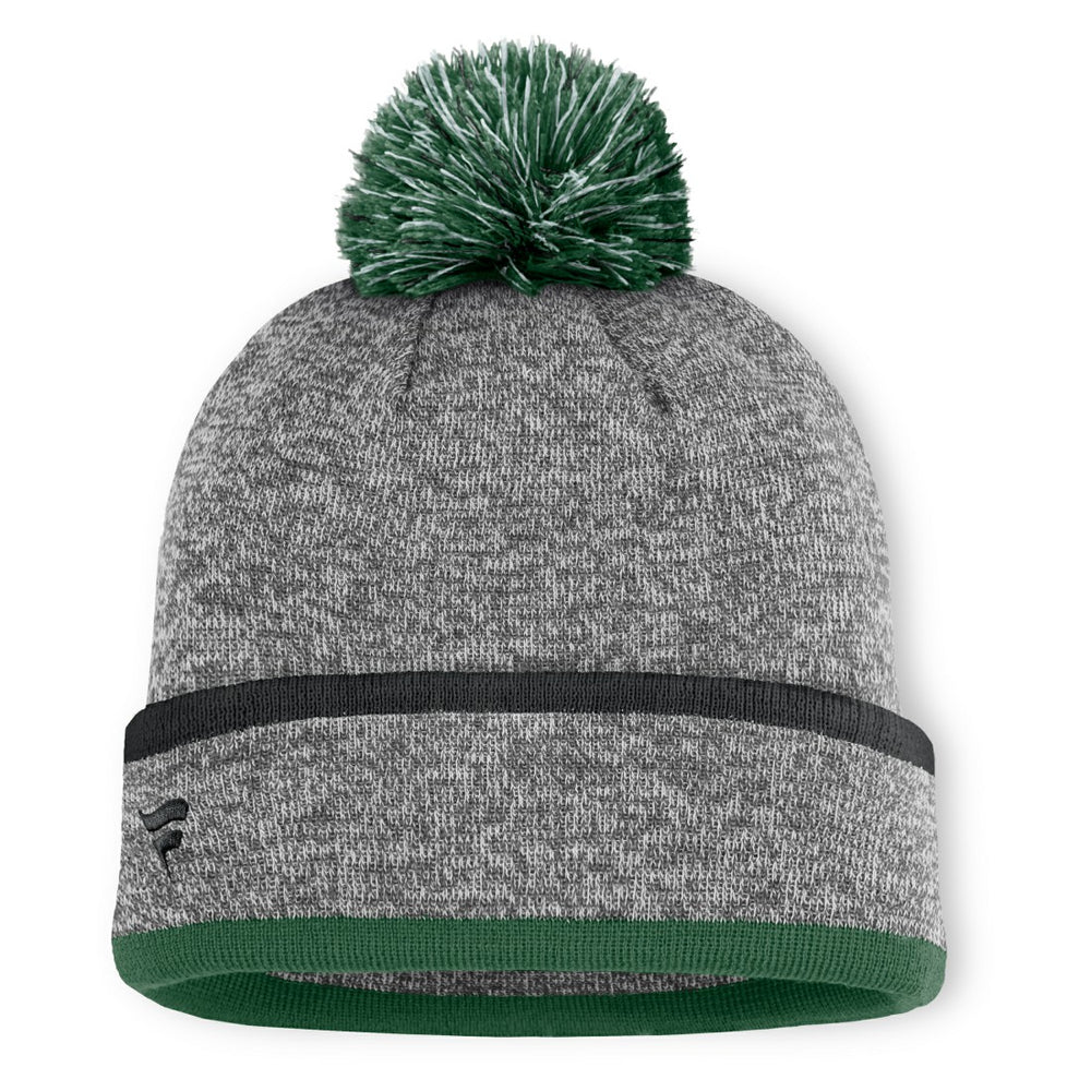 New York Jets Motion Cuffed Knit Hat with Pom Heather Gray | Fanatics