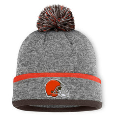 Cleveland Browns Motion Cuffed Knit Hat with Pom Heather Gray | Fanatics