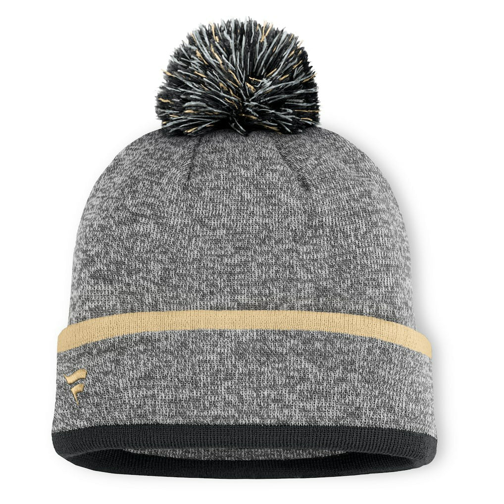 New Orleans Saints Motion Cuffed Knit Hat with Pom Heather Gray | Fanatics