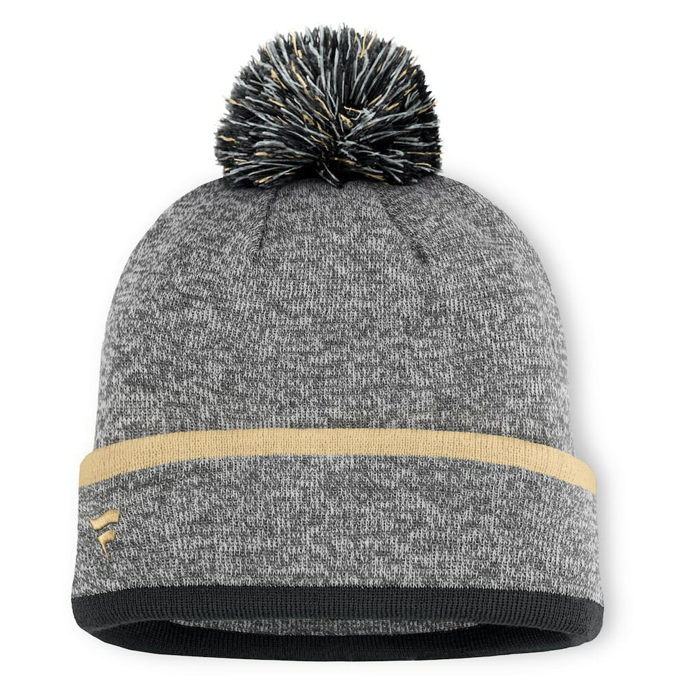 New Orleans Saints Motion Cuffed Knit Hat with Pom Heather Gray | Fanatics