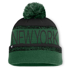New York Jets Play Action Cuffed Knit Hat with Pom Green/Black | Fanatics