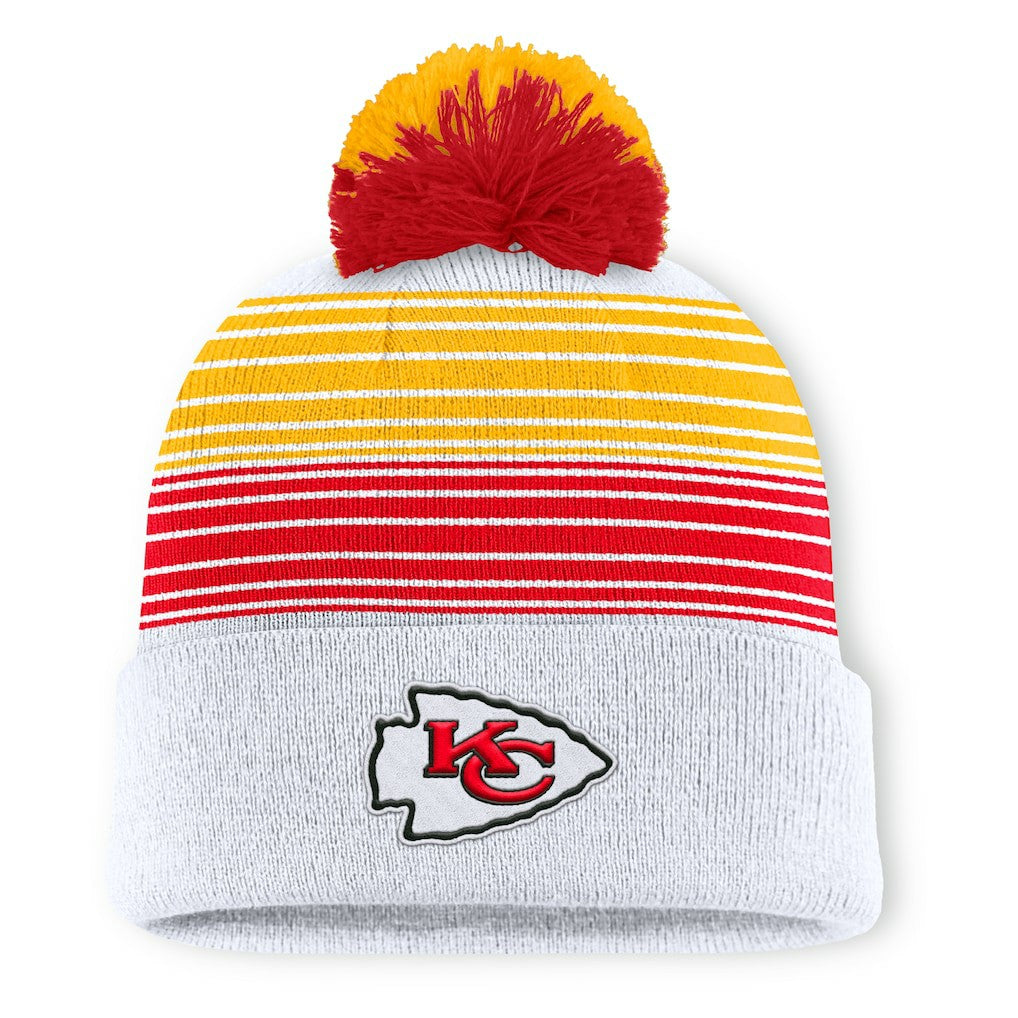 Kansas City Chiefs Ghost Cuffed Knit Hat with Pom White | Fanatics