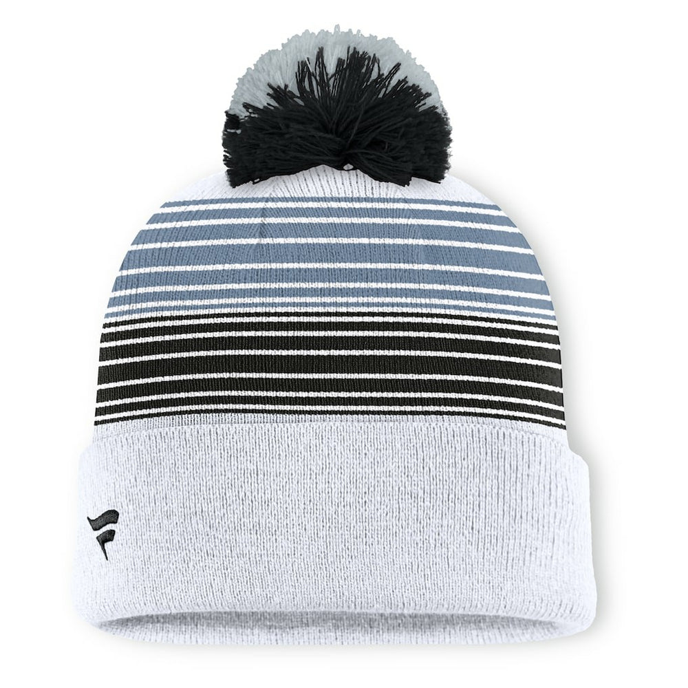 Las Vegas Raiders Ghost Cuffed Knit Hat with Pom White | Fanatics