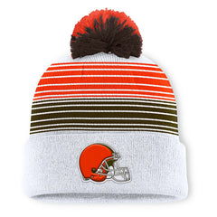 Cleveland Browns Ghost Cuffed Knit Hat with Pom White | Fanatics
