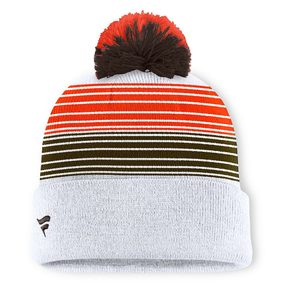 Cleveland Browns Ghost Cuffed Knit Hat with Pom White | Fanatics