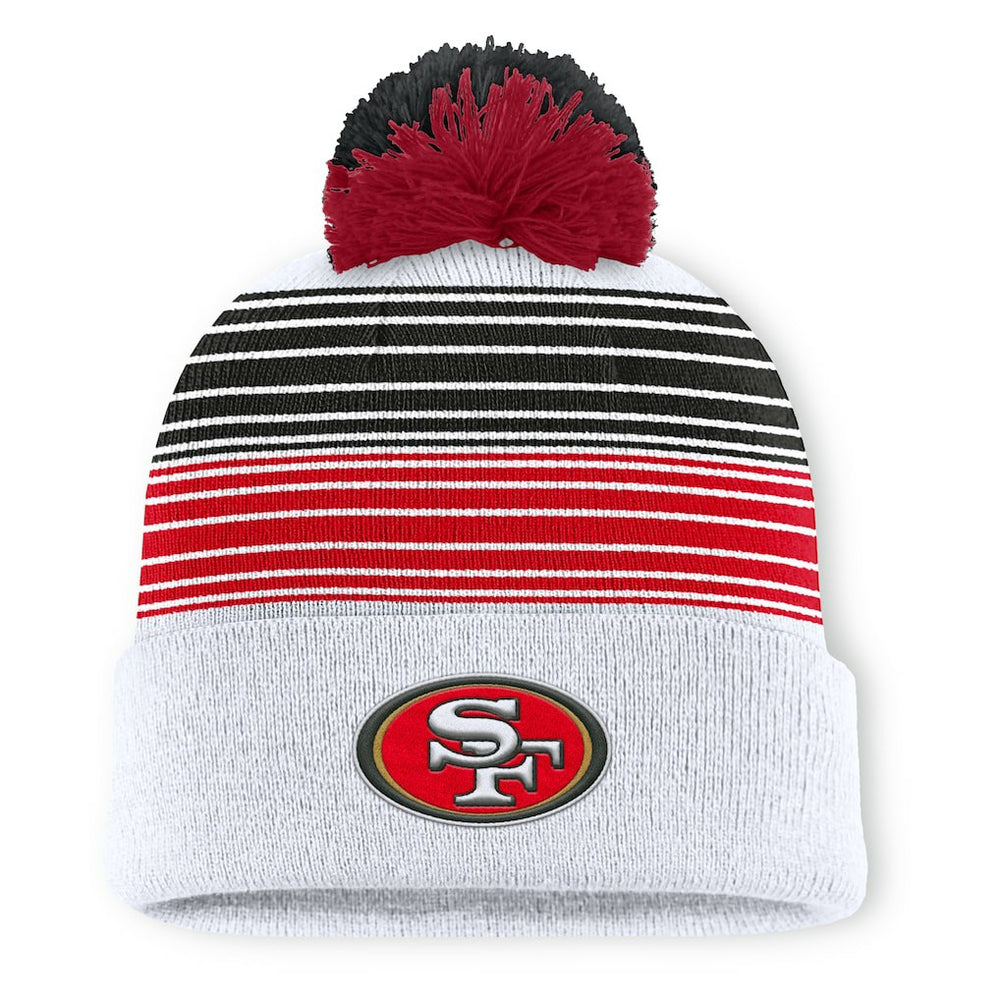 San Francisco 49ers Ghost Cuffed Knit Hat with Pom White | Fanatics