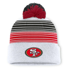 San Francisco 49ers Ghost Cuffed Knit Hat with Pom White | Fanatics