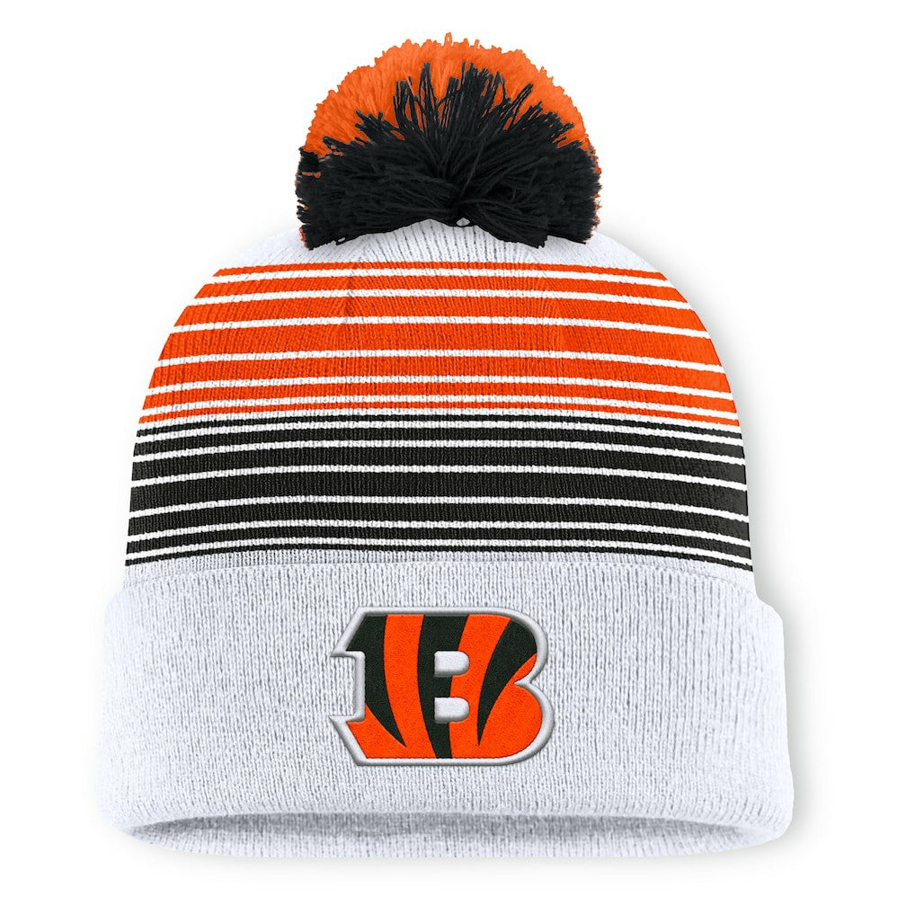 Cincinnati Bengals Ghost Cuffed Knit Hat with Pom White | Fanatics