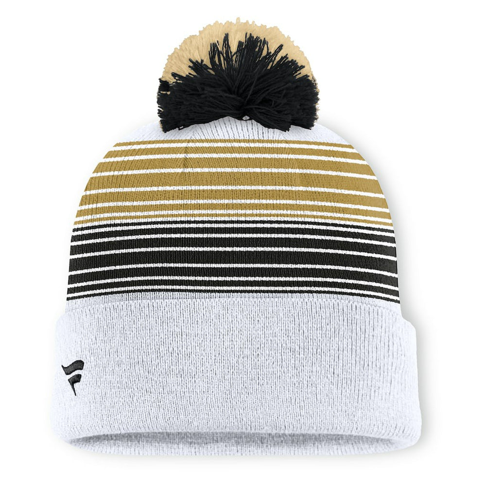 New Orleans Saints Ghost Cuffed Knit Hat with Pom White | Fanatics