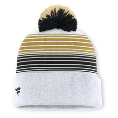 New Orleans Saints Ghost Cuffed Knit Hat with Pom White | Fanatics