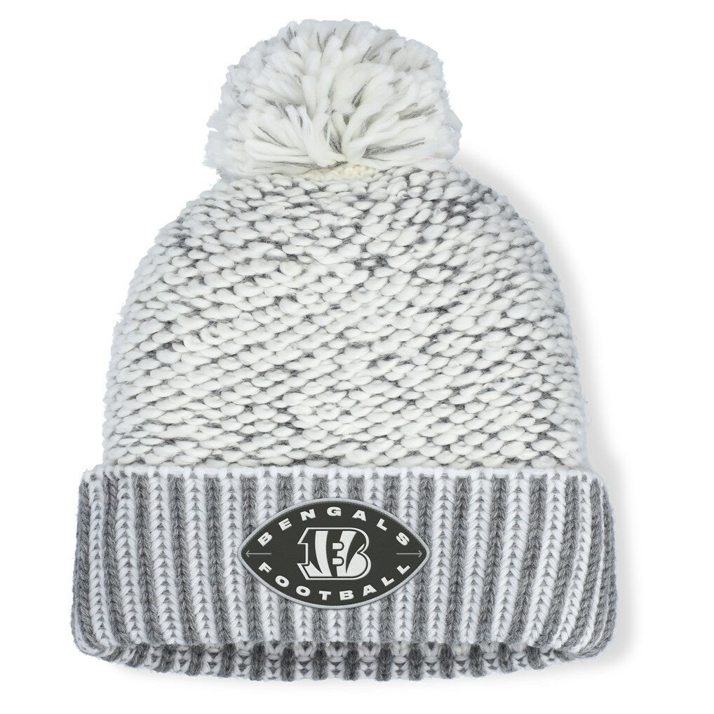 Cincinnati Bengals Women's Pro Set Cuffed Knit Hat with Pom Heather Gray | Fanatics