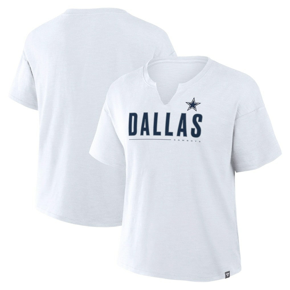 Dallas Cowboys Women's Redzone Slub Boxy T-Shirt White | Fanatics