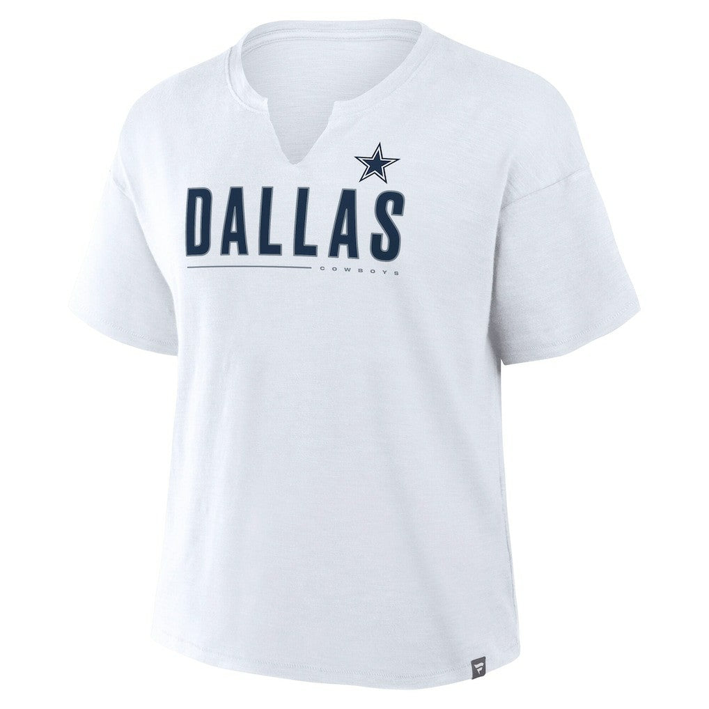 Dallas Cowboys Women's Redzone Slub Boxy T-Shirt White | Fanatics
