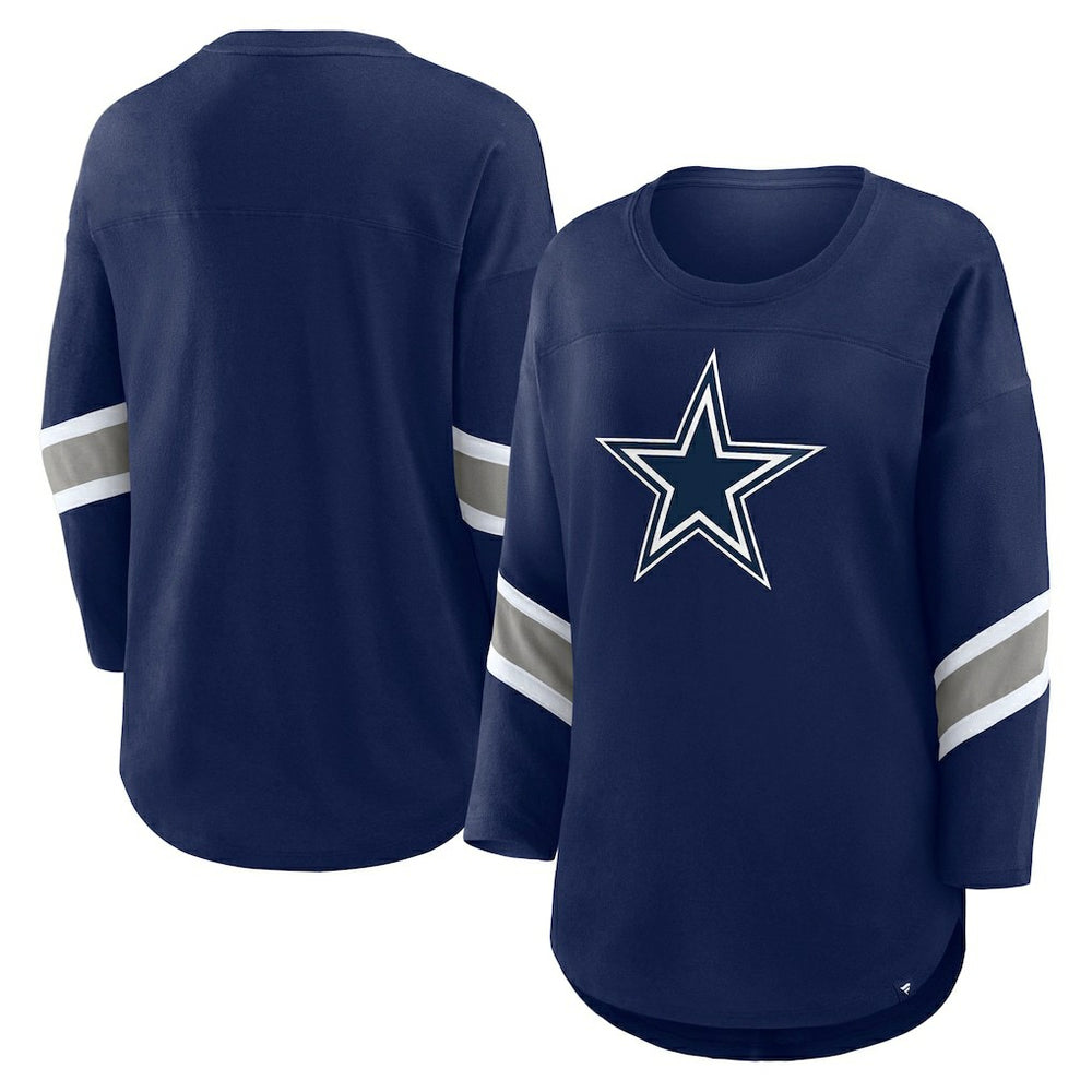 Dallas Cowboys Women's Redzone 3/4-Sleeve T-Shirt Navy | Fanatics