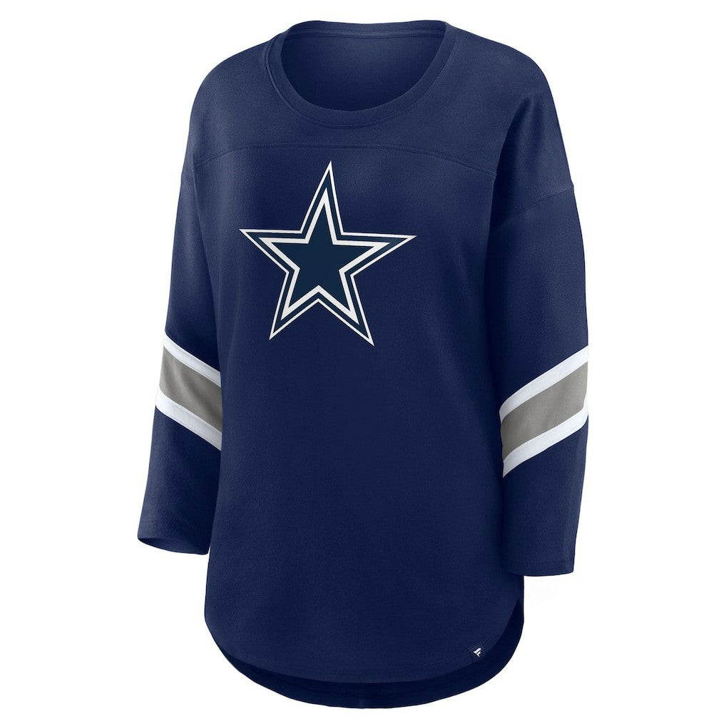 Dallas Cowboys Women's Redzone 3/4-Sleeve T-Shirt Navy | Fanatics