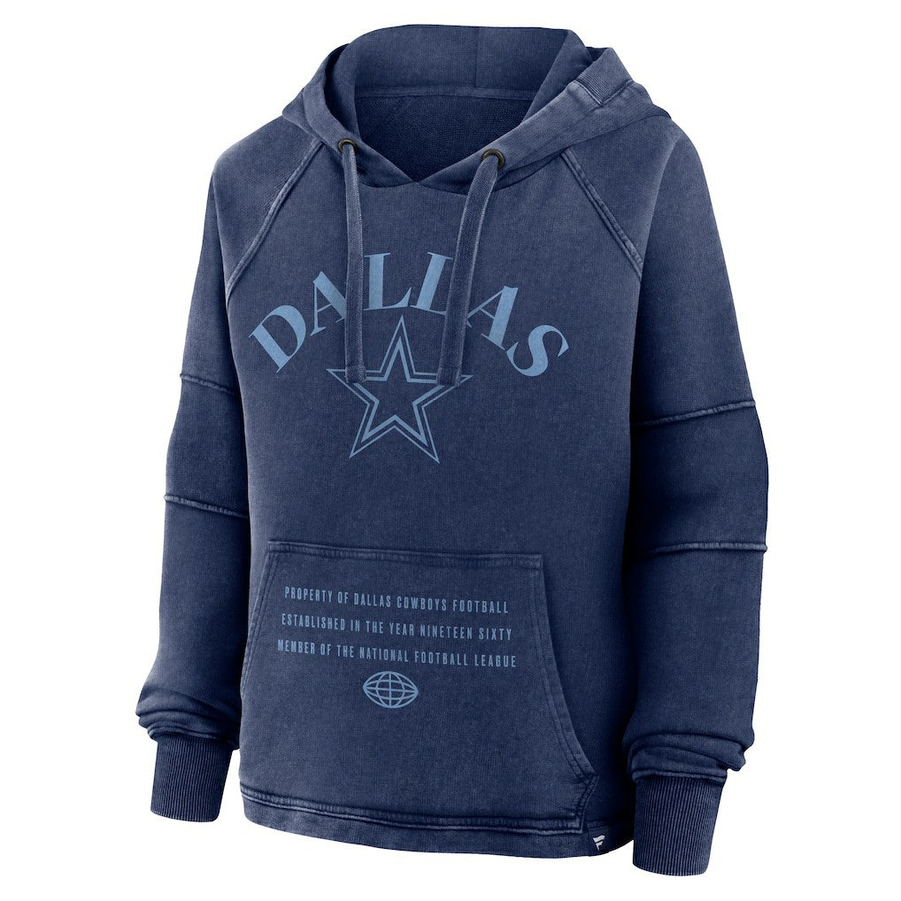 Dallas Cowboys Women's Oversized Raglan Gridiron Hoodie Navy | Fanatics