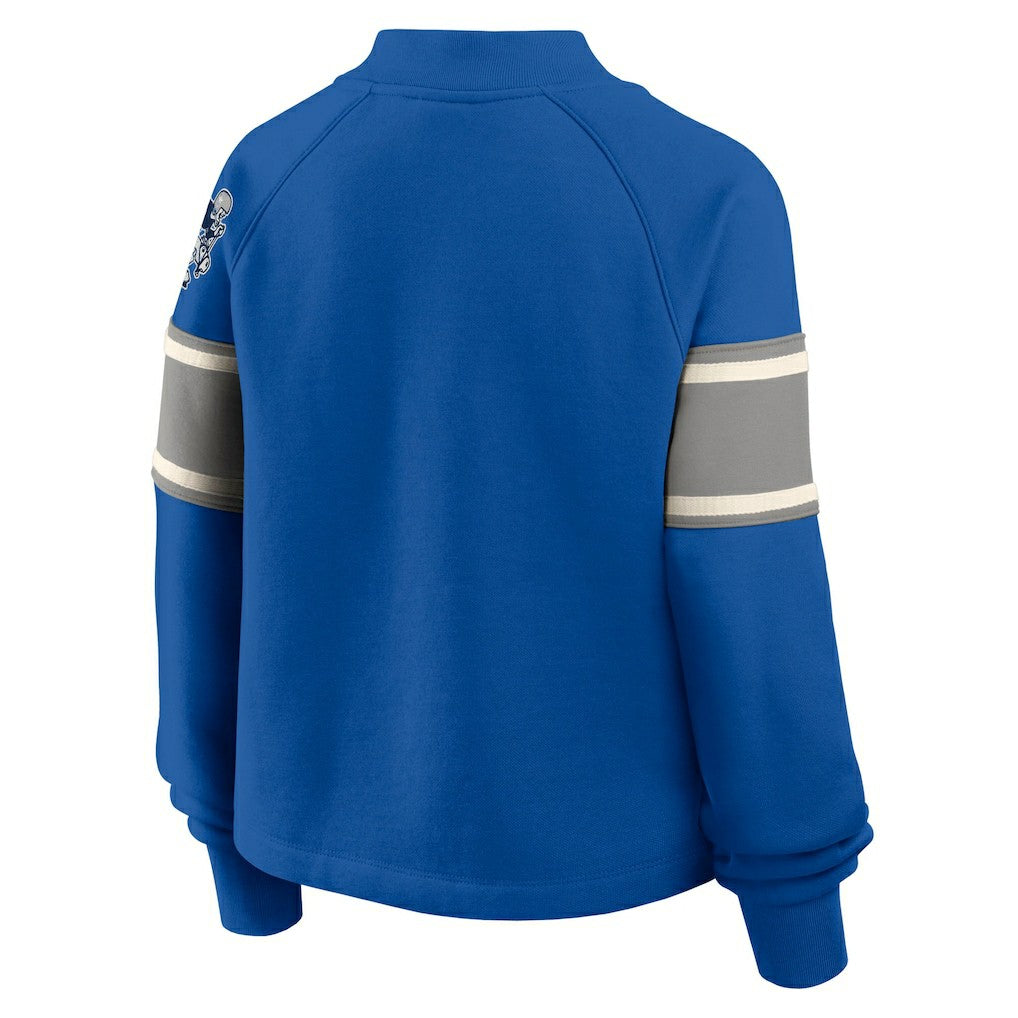 Dallas Cowboys Oversized Hometown Toss Sweep Mock Neck Pullover Royal | Fanatics
