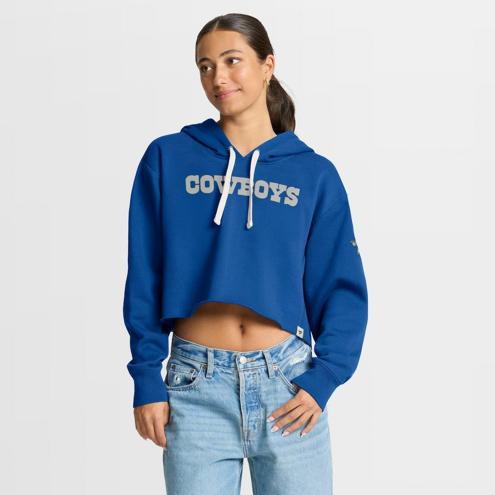 Dallas Cowboys Women's Oversized Hometown Heritage Cropped Hoodie Royal | Fanatics