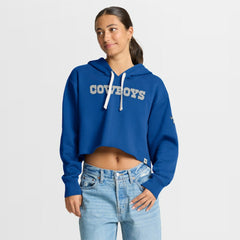 Dallas Cowboys Women's Oversized Hometown Heritage Cropped Hoodie Royal | Fanatics