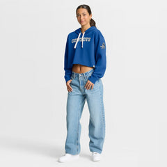 Dallas Cowboys Women's Oversized Hometown Heritage Cropped Hoodie Royal | Fanatics