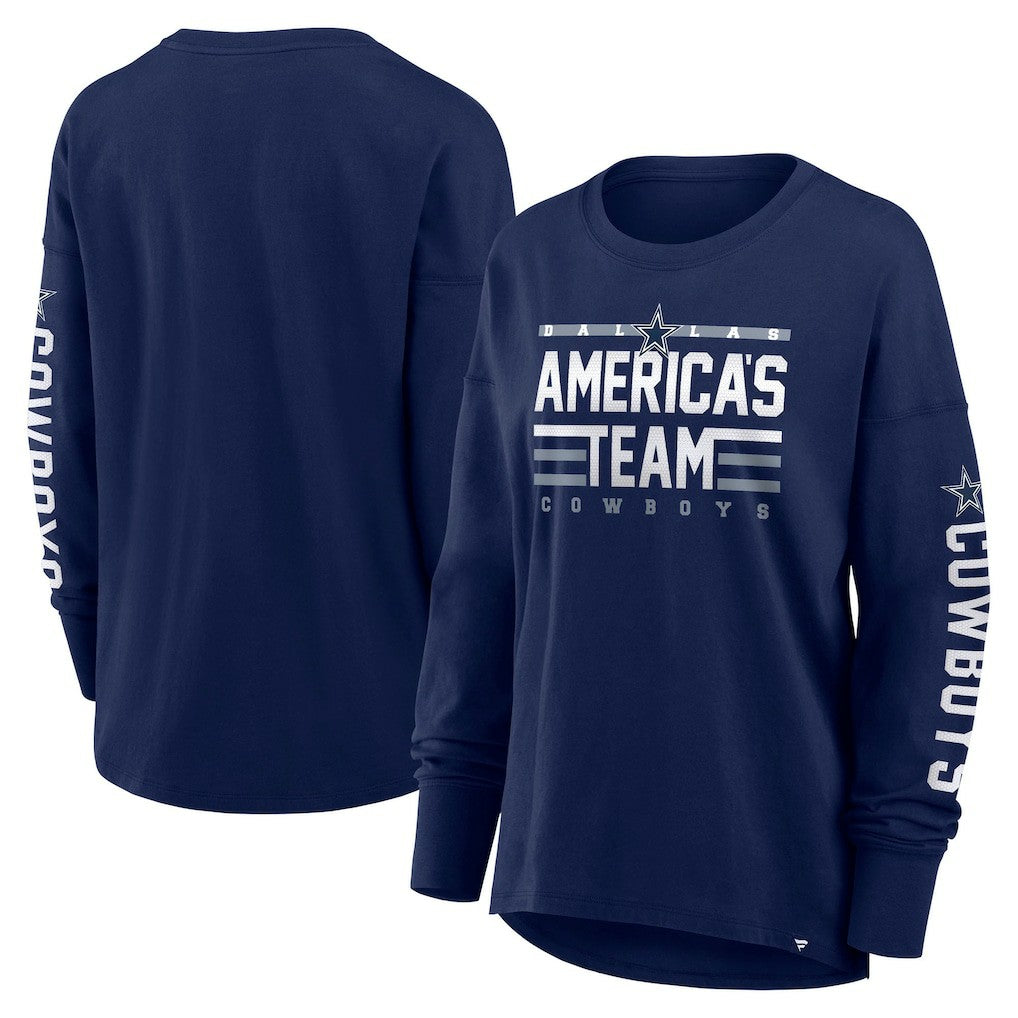 Dallas Cowboys Women's Hometown Legacy Long Sleeve T-Shirt Navy | Fanatics